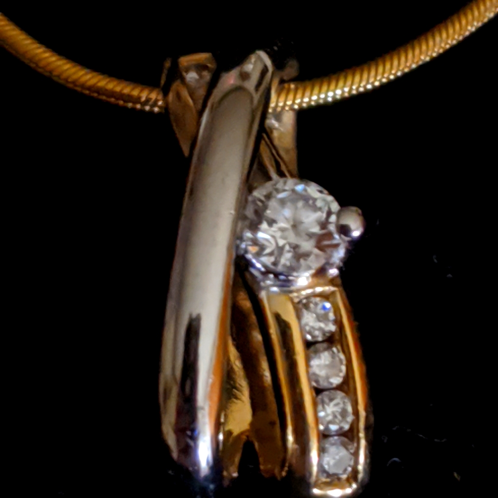 14k Gold Diamond Necklace 675$